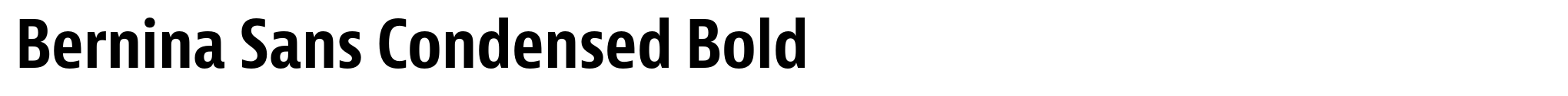 Bernina Sans Condensed Bold image